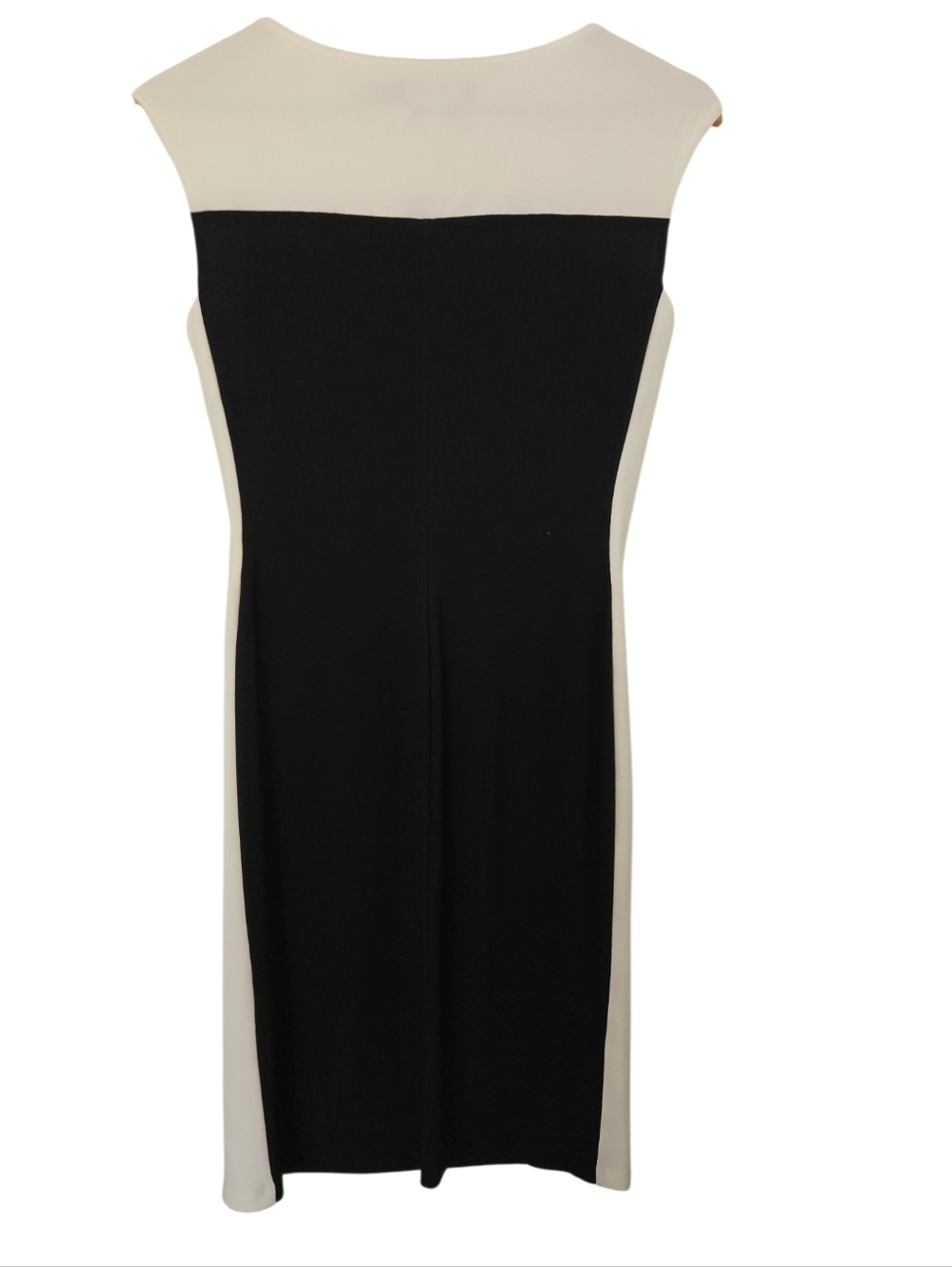 Lauren Ralph Lauren Colorblock Dress Black Cream Size 4 Sheath - Picture 3 of 4